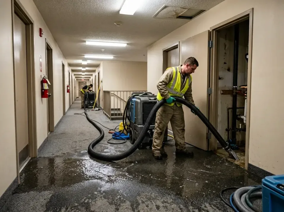multi-unit-apartment-hallway-f-005 — frequently asked questions, Emergency Burst Pipe Water Extraction & Removal in New Leno…